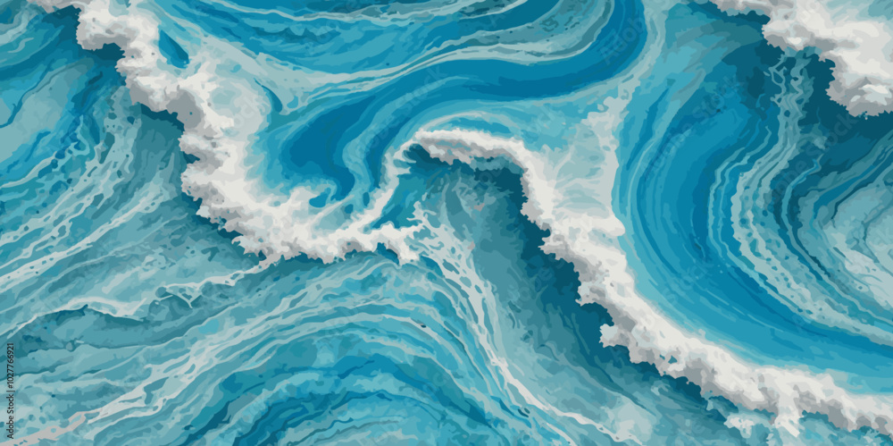Abstract blue ocean sea surface water wave and curve line background. Vector illustration. Abstract blue ocean sea surface water wave and curve line background. Vector illustration.