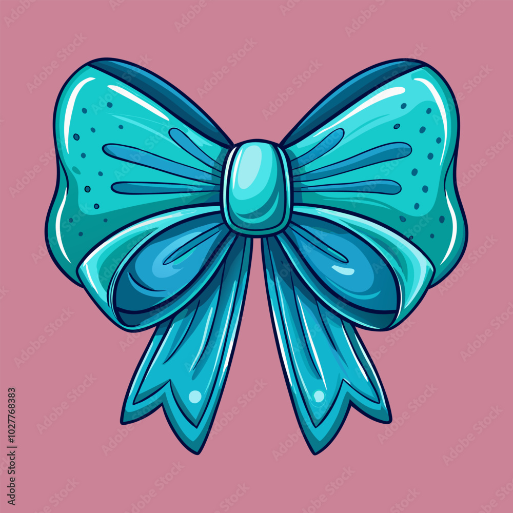 Fototapeta premium ocean blue velvet bow