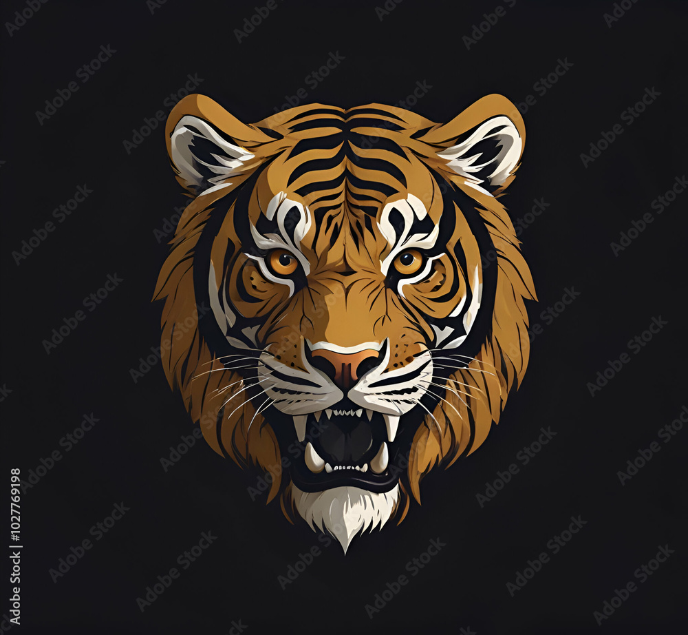 tiger head vector AI generative tiger head vector AI generative