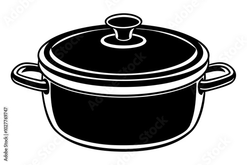 stainless steel steamer pot silhouette