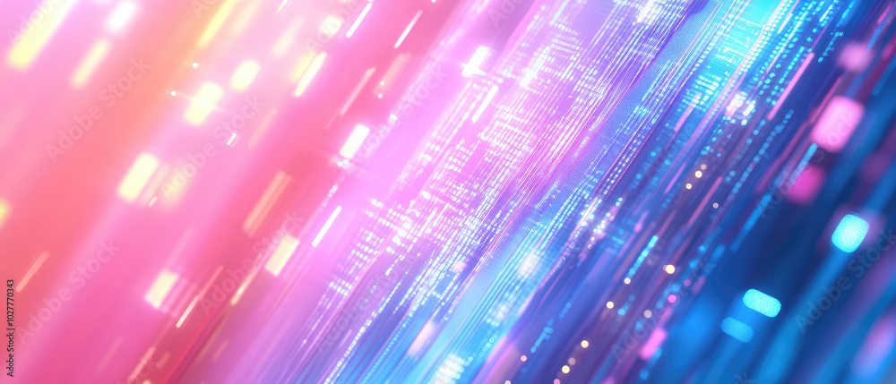 Digital abstractions formed by vibrant streaks and lines, cascading with energy and motion, capturing an artistic representation of modern digital expressionism.