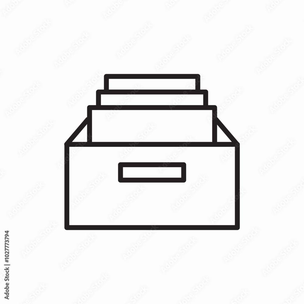 box documents icon sign vector box documents icon sign vector