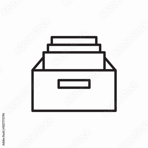 box documents icon sign vector