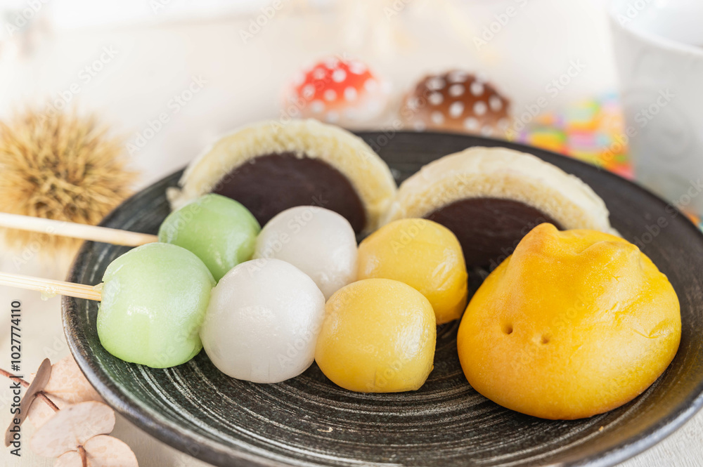 お月見の和菓子盛り合わせ