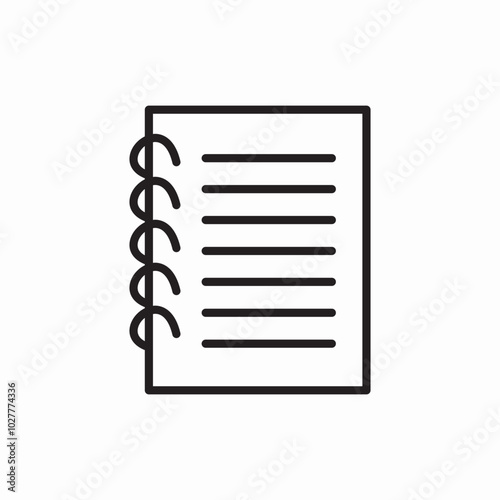 notepad sheet icon sign vector