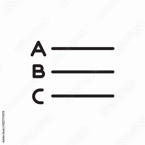 sort list icon sign vector