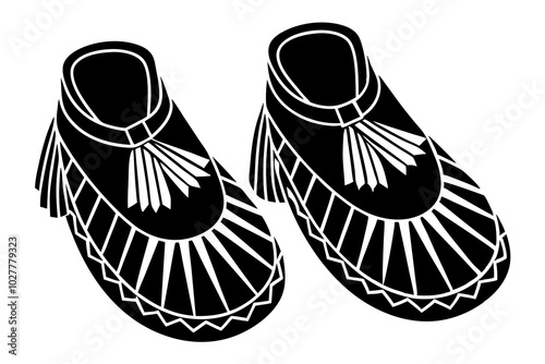 moccasins vector silhouette illustration