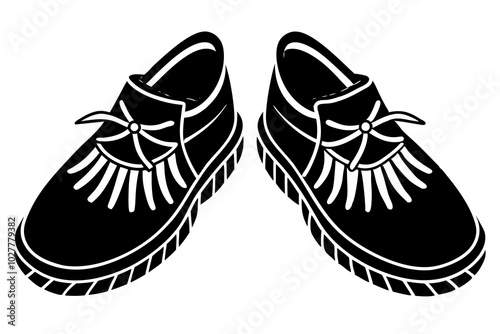 moccasins vector silhouette illustration