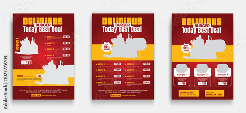 Restaurant Food Menu Layout promotion flyer templet collection