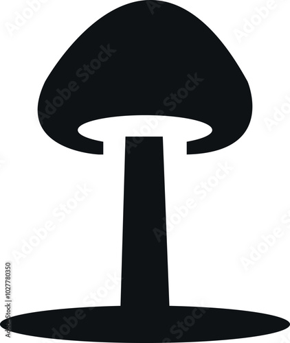 mushroom icon silhouette vector illustration