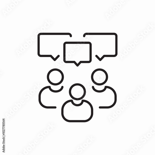 forum discussion icon sign vector