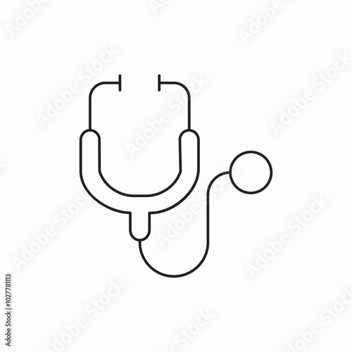 stethoscope or steth icon sign vector