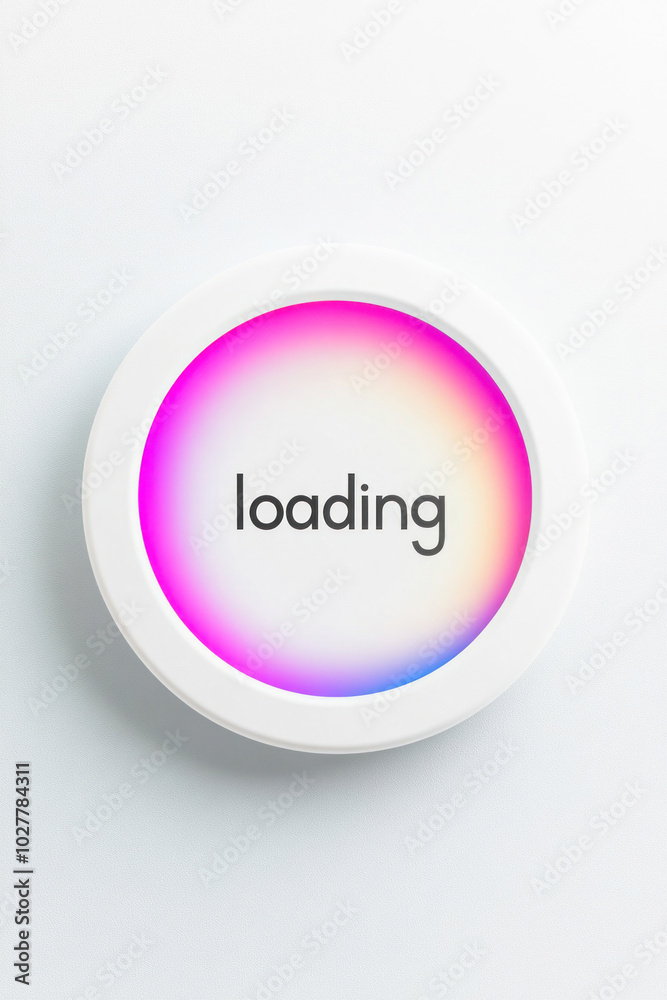 Loading icon showing software update progressing on white background Loading icon showing software update progressing on white background
