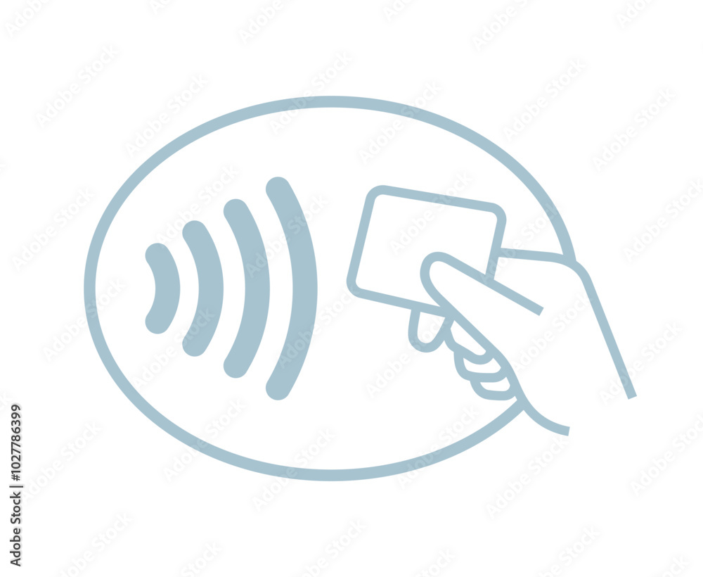Contactless payment icon (NFC). Symbol of purchase or store, cash register or bank card. Cashless payment. Contactless payment icon (NFC). Symbol of purchase or store, cash register or bank card. Cashless payment.