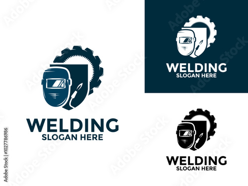 Welding service logo design, Welding company logo illustration vector design template