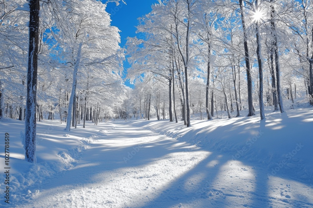 Snowy winter season background Snowy winter season background