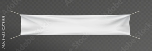 Realistic promotional billboard. Vertical advertising and marketing. Commercial flag. Place for presentation. Template and layout. 3D vector illustration
