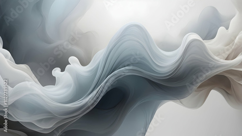 A white background with subtle, flowing gradients blending softly between Dark Grey, Light Grey, Sky Bluet. A texture with a rough, grainy feel, with smoky wisps adding depth.