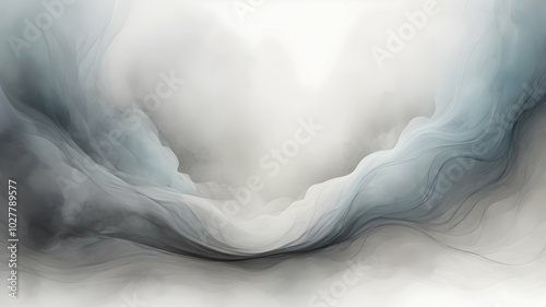 A white background with subtle, flowing gradients blending softly between Dark Grey, Light Grey, Sky Bluet. A texture with a rough, grainy feel, with smoky wisps adding depth.