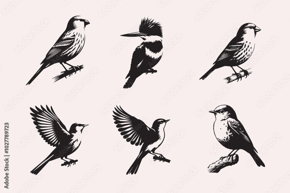 Creative Bird line art Vector Art Illustration Creative Bird line art Vector Art Illustration