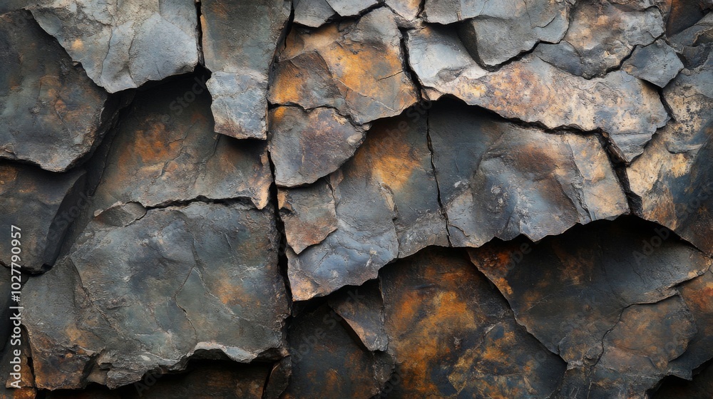 Close-up Texture of Cracked and Weathered Rock Surface Close-up Texture of Cracked and Weathered Rock Surface