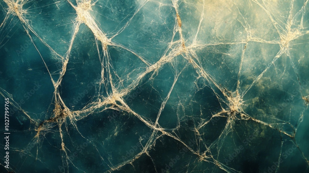 Abstract Web Pattern on Teal Background Abstract Web Pattern on Teal Background