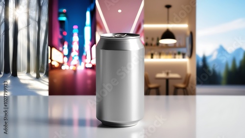 aluminum beverage drink soda can moockup photo