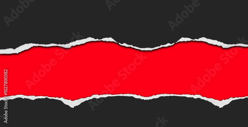 Wallpaper Mural Ripped black paper on red background Torontodigital.ca