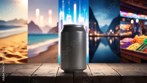 aluminum beverage drink soda can moockup photo