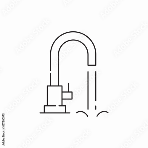 kitchen water tap icon sign vector