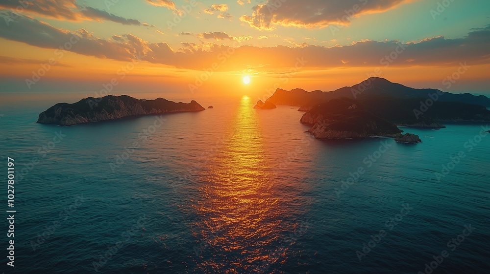 Fototapeta premium 朝焼けの海