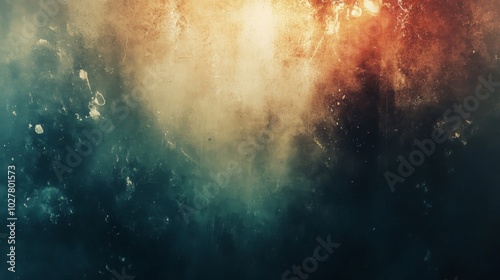 Grunge Texture with Orange, Yellow, and Blue Tones