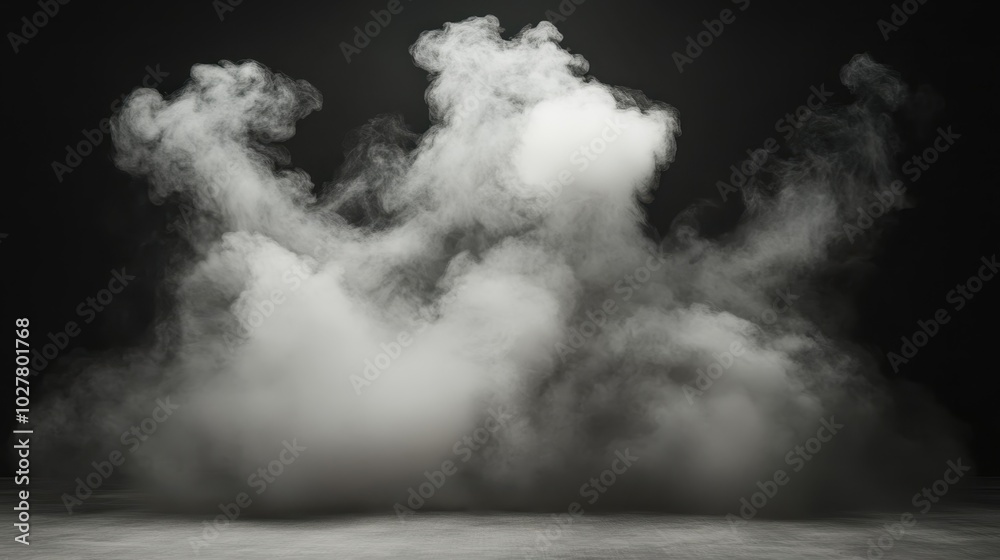 A thick, white smoke cloud swirls dramatically against a dark backdrop, creating an atmospheric and moody effect with a sense of mystery and depth. A thick, white smoke cloud swirls dramatically against a dark backdrop, creating an atmospheric and moody effect with a sense of mystery and depth.