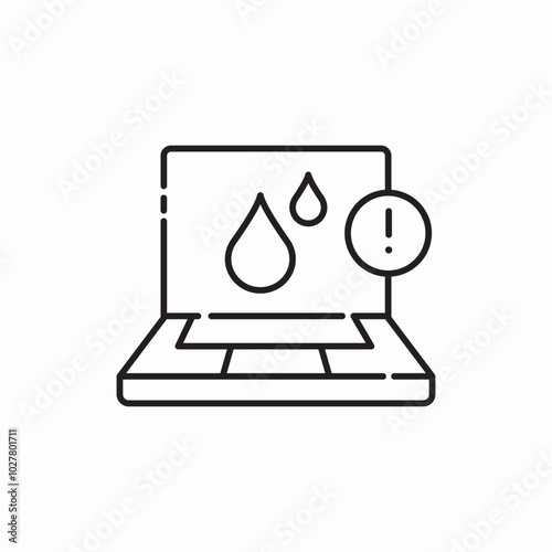water damage icon sign vector
