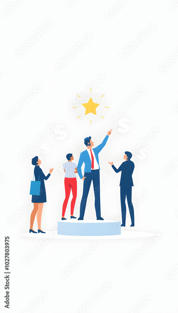 Career promotion. Career advancement and social lift. Human resources management and recruitment business build team concept. Hiring by competition isolated with white highlights, png