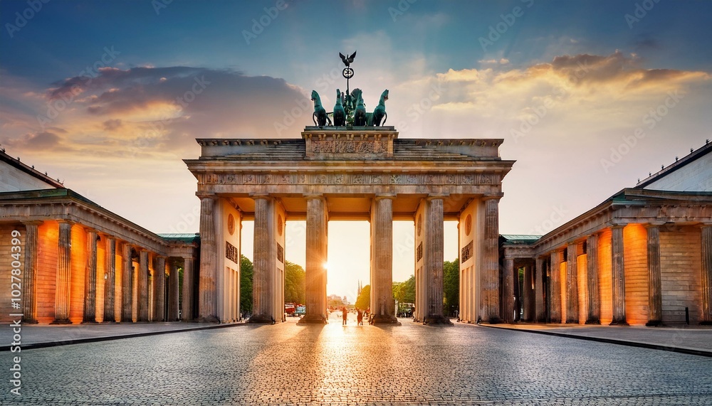 Obraz premium brandenburg gate at sunset