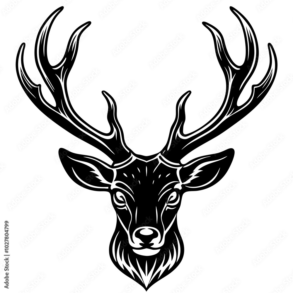 deer head silhouette deer head silhouette
