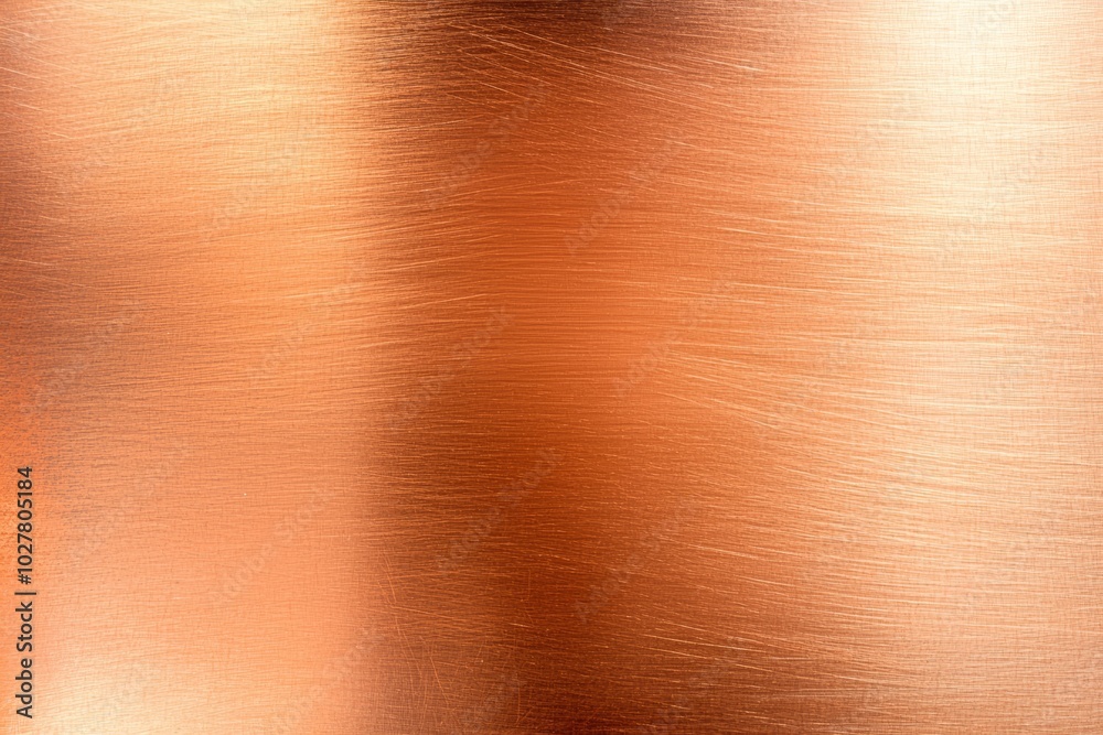 Horizontal brushed copper texture, showcasing a smooth and warm metallic finish, perfect for modern and high-end design concepts Horizontal brushed copper texture, showcasing a smooth and warm metallic finish, perfect for modern and high-end design concepts