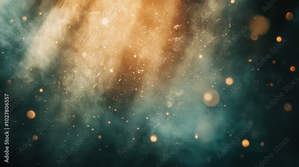 Abstract Background with Golden Dust and Light Streaks Abstract Background with Golden Dust and Light Streaks