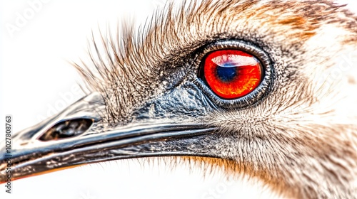 image of the emu. on a white background.  photo