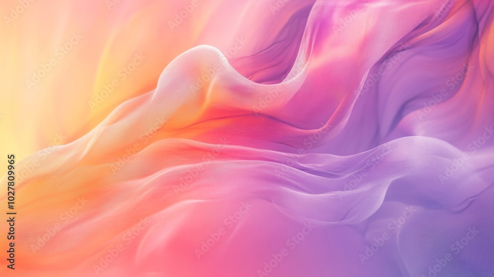 Abstract Swirling Pink and Orange Fabric Texture Abstract Swirling Pink and Orange Fabric Texture