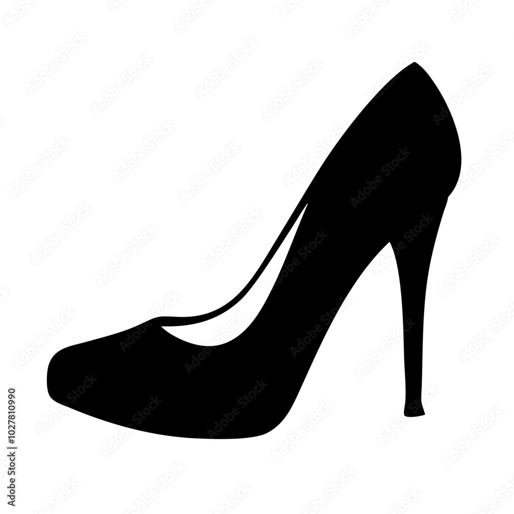 Sleek black stiletto heel design for elegant footwear Sleek black stiletto heel design for elegant footwear
