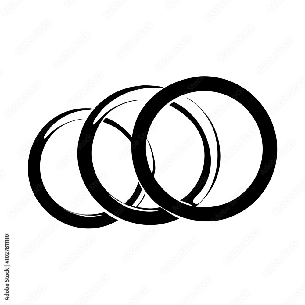 Elegant set of three rings design for fashion jewelry Elegant set of three rings design for fashion jewelry