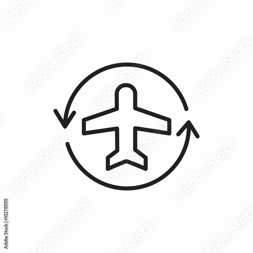 flight transit icon sign vector