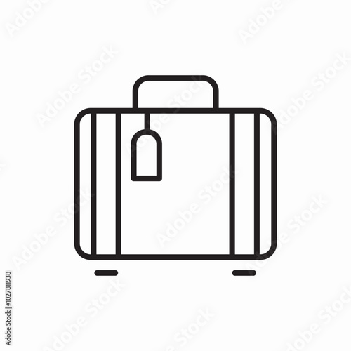 travel bag icon sign vector