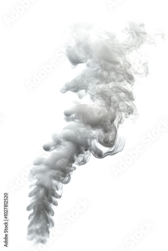 Swirling white smoke ascending against a bright background creating an abstra...