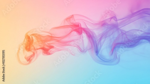 Abstract Colorful Smoke Swirls Against a Gradient Background