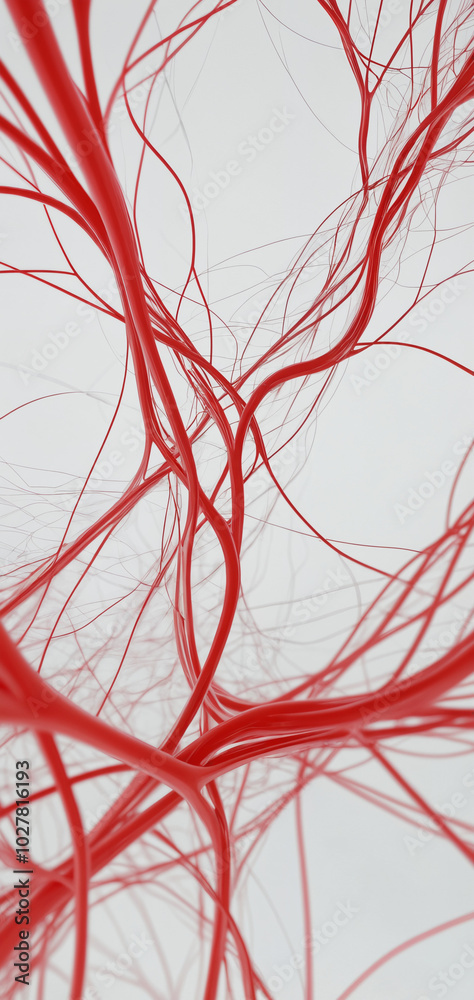 Wallpaper for phone | Red Connections | Good for representing art of blood canals and biology | Abstract art