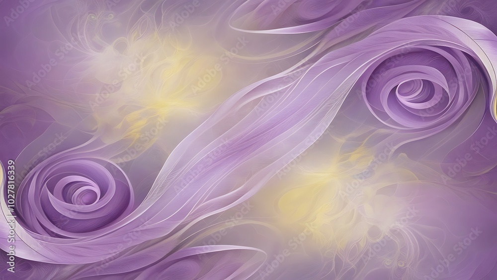 Abstract purple floral gradient background. Generative Ai.