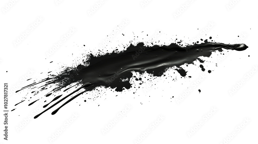 Artistic ink splash design created on a white background for creative projects and graphics Artistic ink splash design created on a white background for creative projects and graphics